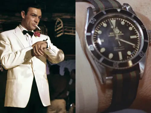 Orologio Submariner Rolex 007, uno dei modelli più iconici indossati da personaggi storici come James Bond